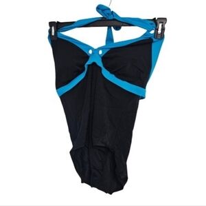 Kohl's Black and Blue One-Piece Swimsuit